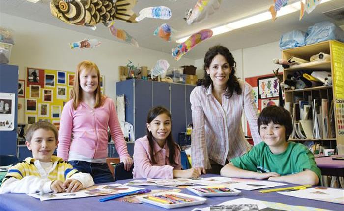 Teacher and Students in Class